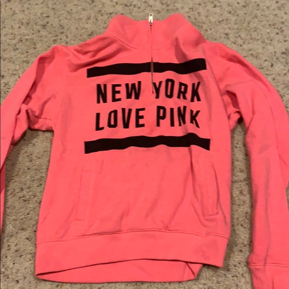 pink quarterzip
